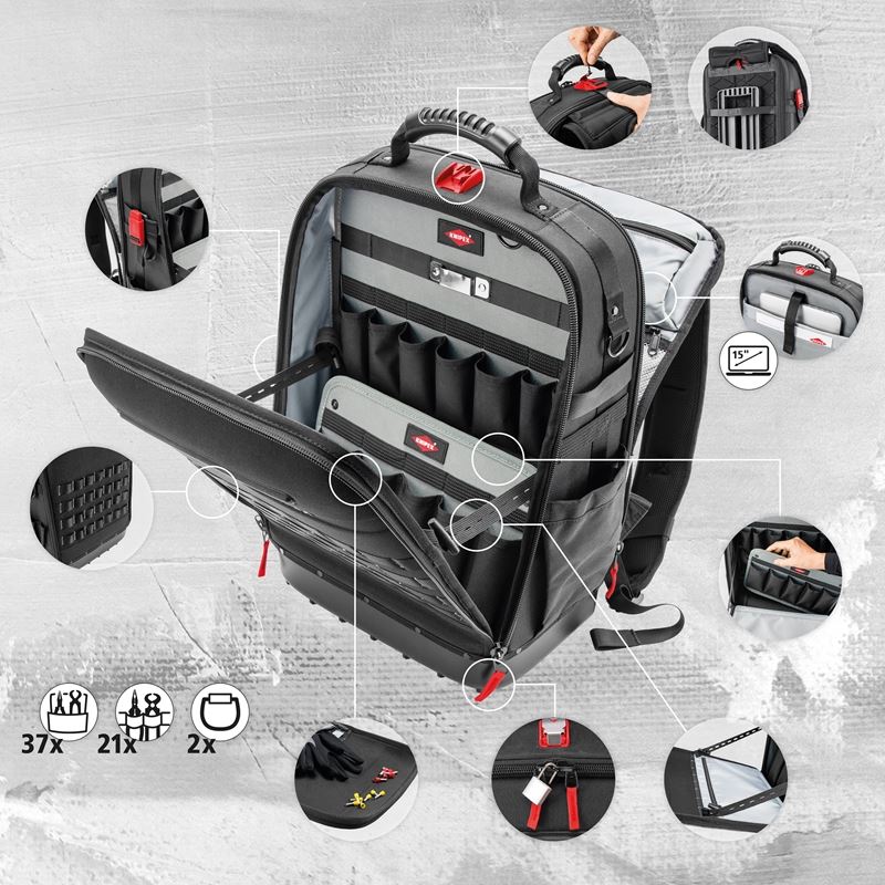KNIPEX 00 21 50 LE  Modular X18 Tool Backpack - Image 24