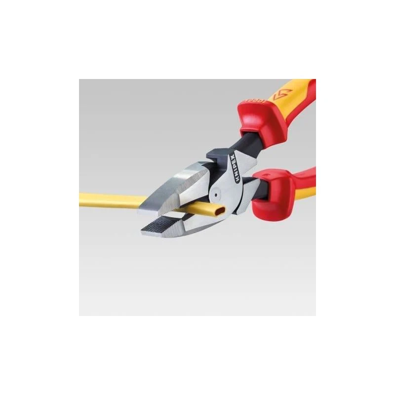 KNIPEX 09 08 240 SBA 9 1/2in High Leverage Linemans Pliers New England Head - 1000V Insulated - Image 3