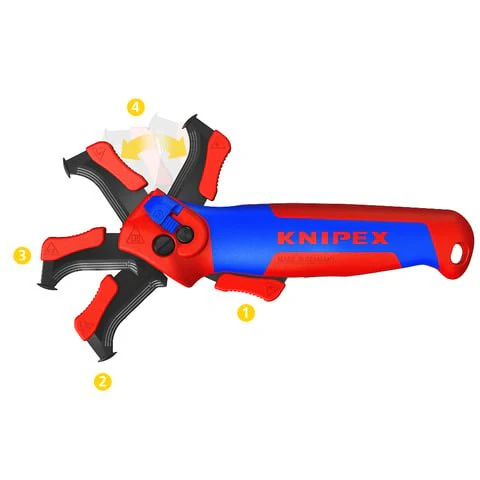 KNIPEX 16 50 145 SBA Stripping Knife With Guide Shoe and Ratchet Function - Image 3