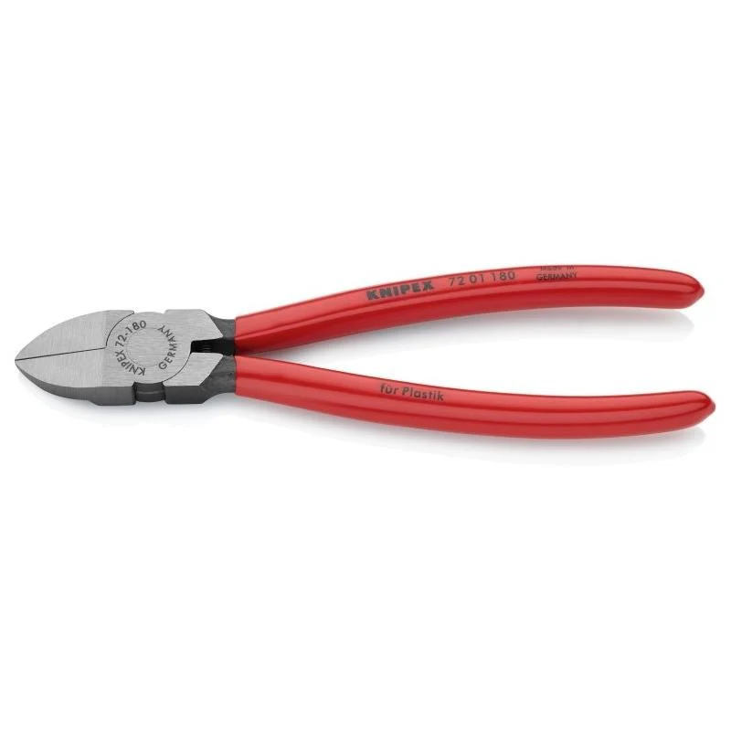 Knipex 72 01 180 7 1/4in Diagonal Pliers for Flush Cutting Plastics - Image 2