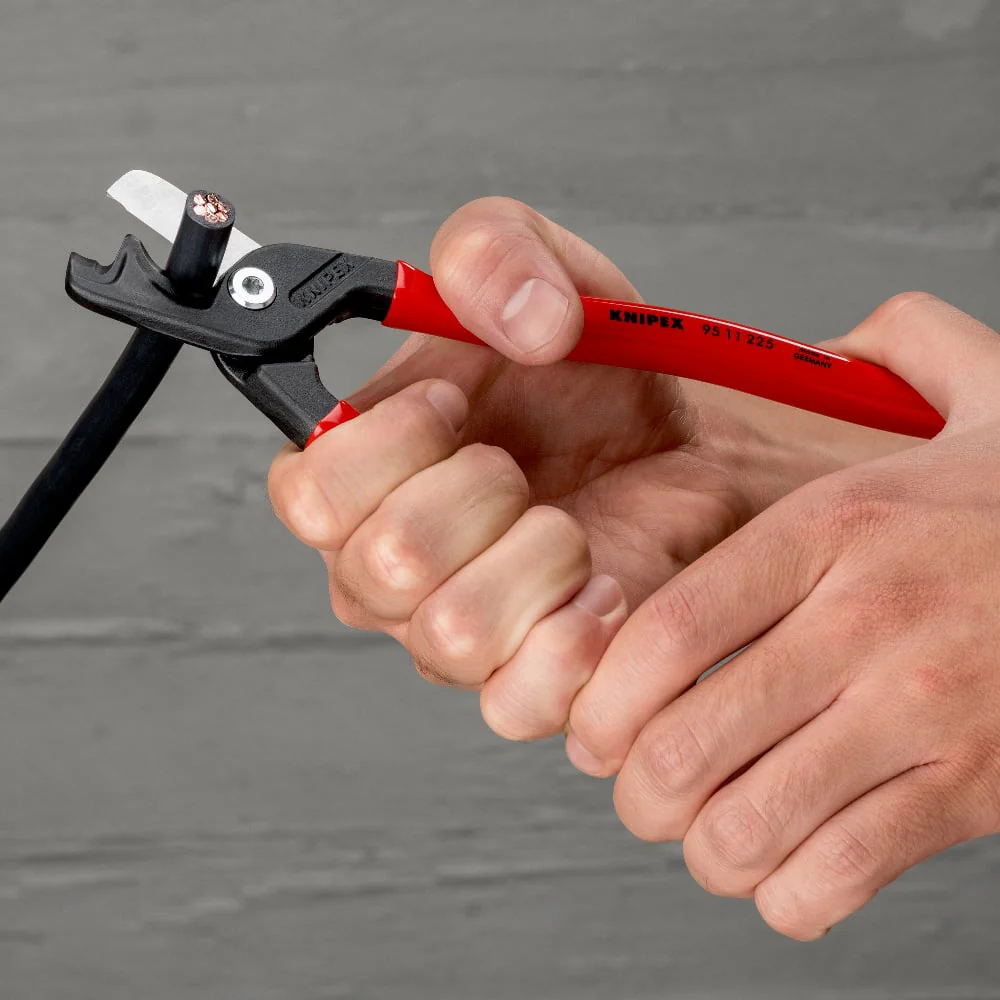 KNIPEX 95 11 225 SBA StepCut® XL Cable Shears with Step Cut - Image 5