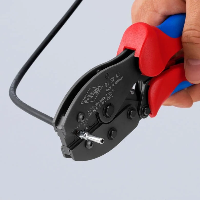 KNIPEX 97 52 42 8 1/2" KNIPEX PreciForce® Crimping Pliers For MC4/MC4 EVO 2 - Image 13