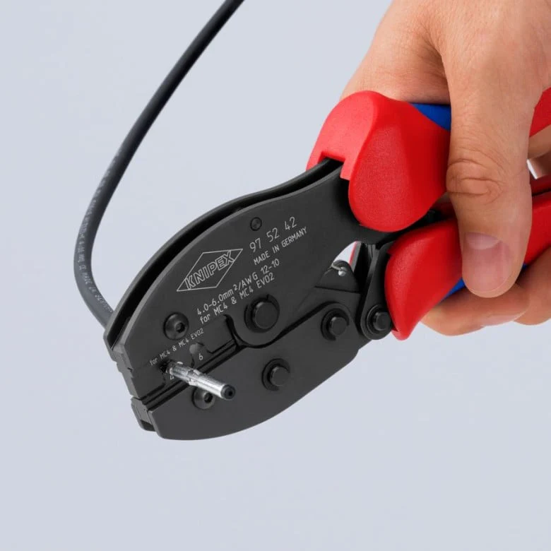 KNIPEX 97 52 42 8 1/2" KNIPEX PreciForce® Crimping Pliers For MC4/MC4 EVO 2 - Image 9