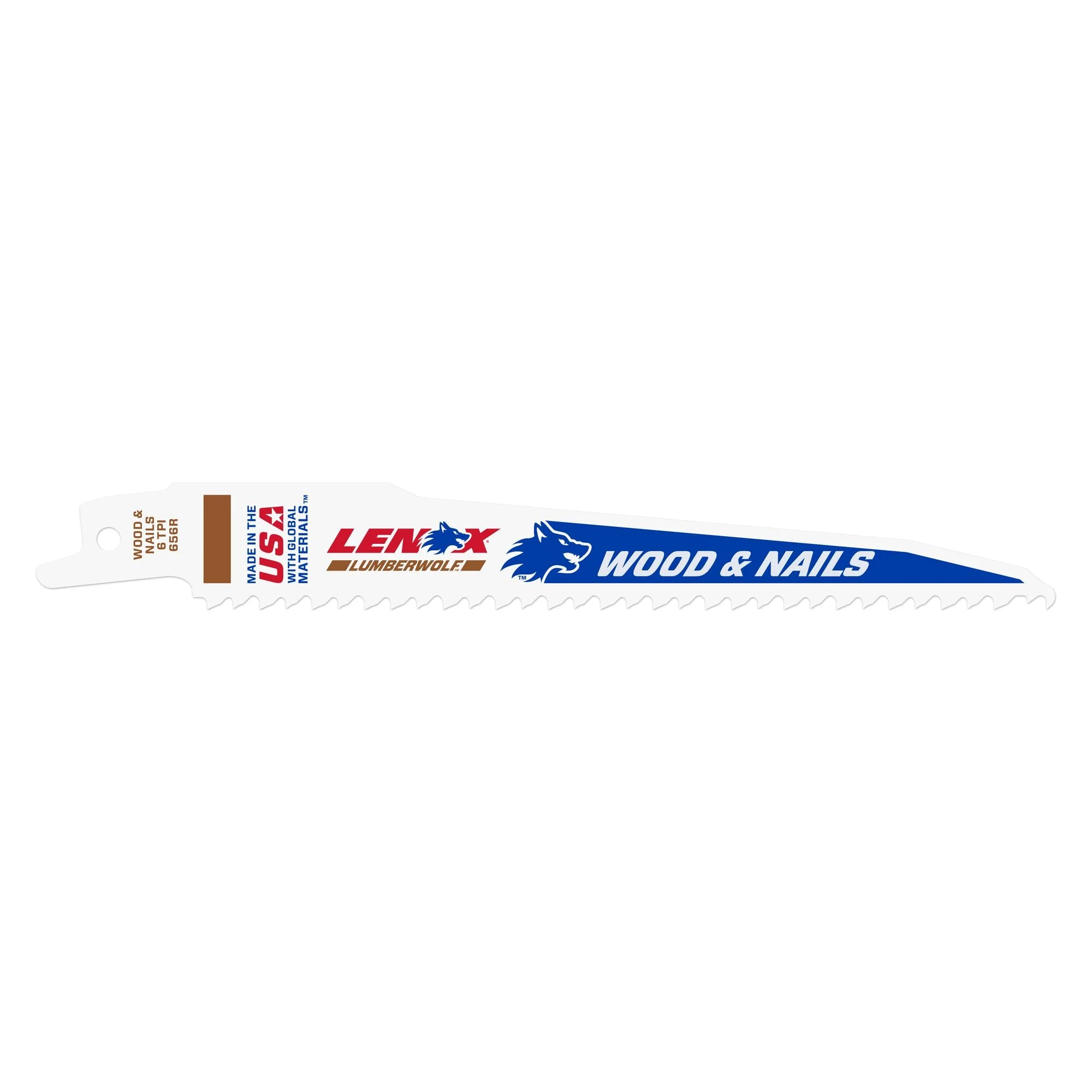 LENOX 20572656R LUMBERWOLF™ 6" Reciprocating Saw Blades 6 TPI - 5/PK - Image 5