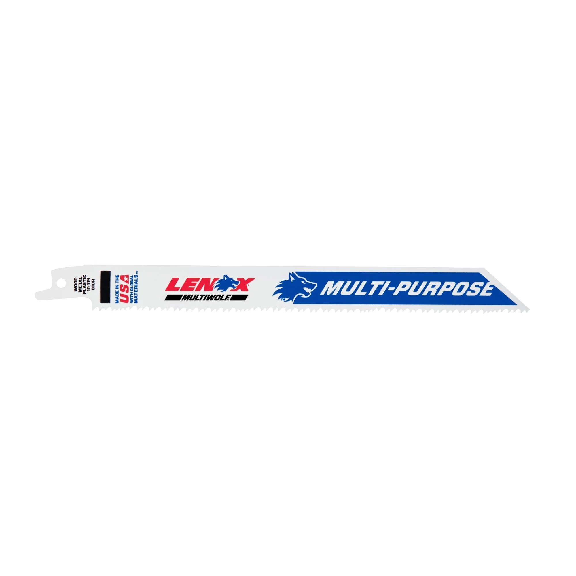 LENOX 20580810R MULTIWOLF™ WAVE EDGE™ 8" Reciprocating Saw Blades 10 TPI - 5/PK - Image 2
