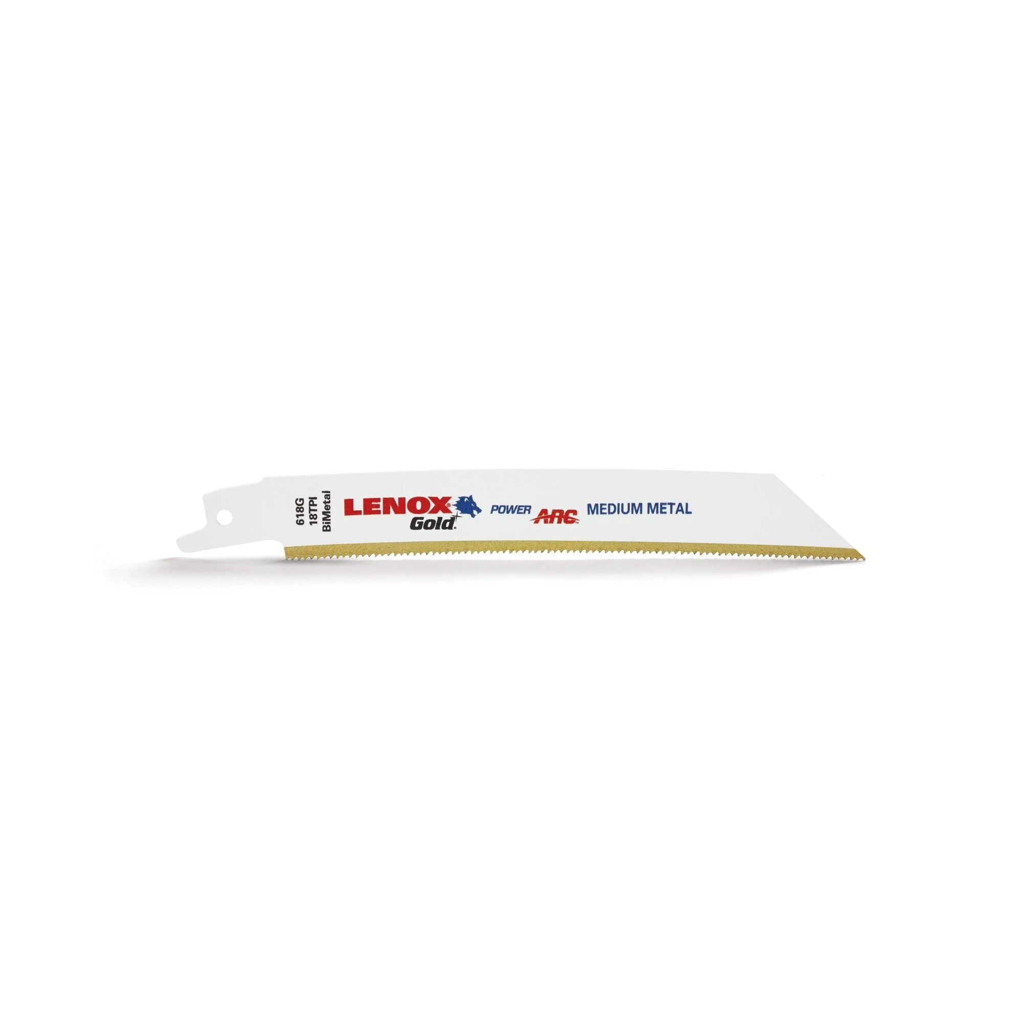 LENOX 21069618GR Gold® Power Arc® Curved Metal Cutting Reciprocating Saw Blades 6" 18TPI 5/PK
