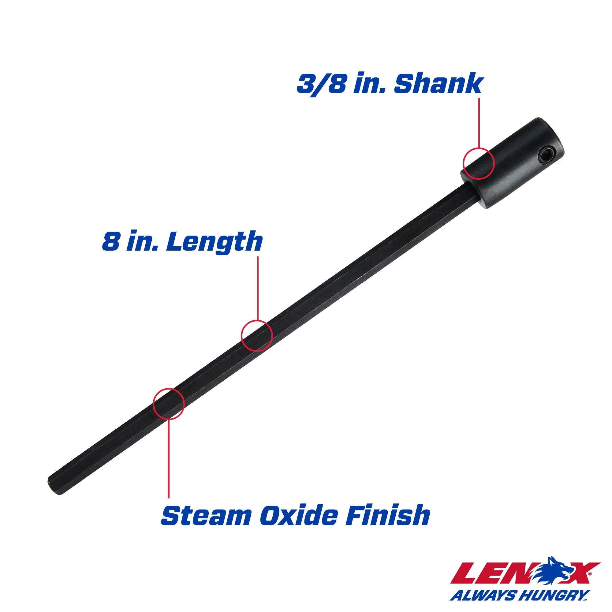 LENOX 30925VBX8 8" X .375 Step Drill Bit Extension - Image 3