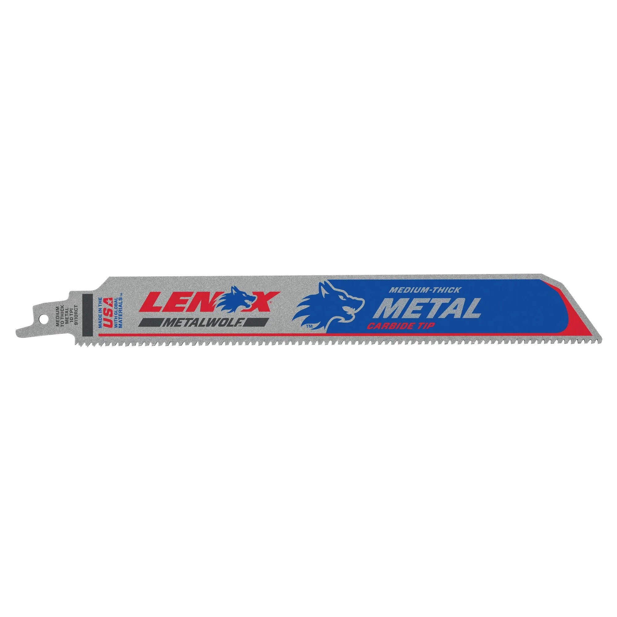 LENOX LXAR9110CT 9 in. x 1 in. LAZER CT™ 10 TPI Carbide Tipped 9" Reciprocating Saw Blades (5 PK) - Image 5