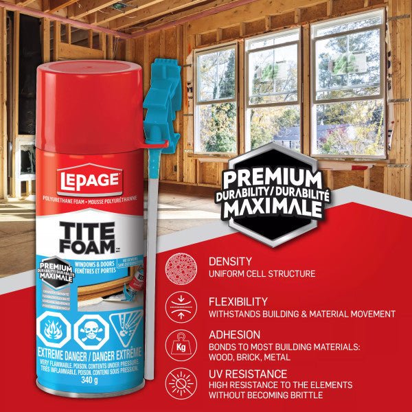 LePage 340g Tite Foam Window & Door Insulating Foam Sealant - Image 5