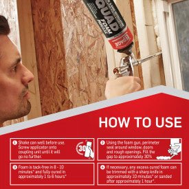 LePage 600ml Gun Grade Quad Foam Window and Door Installation Foam - Image 3