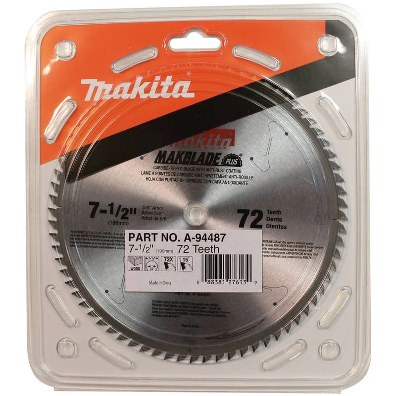 Makita A-94487 7-1/2in 72T Carbide Tipped Miter Saw Blade - Image 2