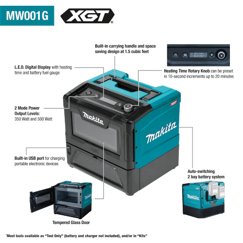 MAKITA MW001GZ 40V max XGT® Microwave - Image 2