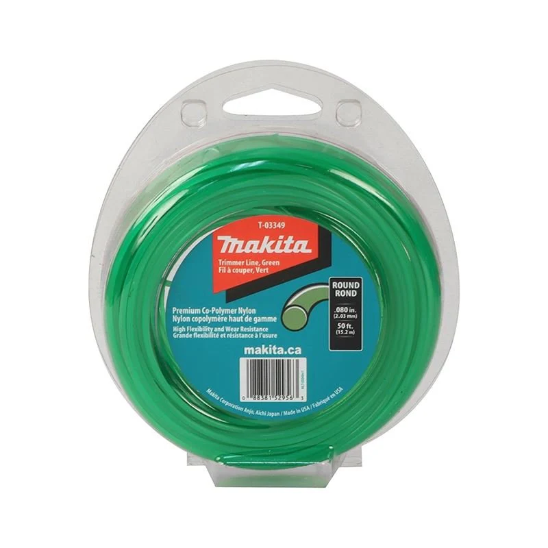 Makita T-03349 Green Round Trimmer Line 0.80 in 50 Ft