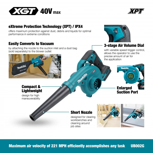 Makita 40Vmax Blower XGT 127CFM , Tool Only - Image 2