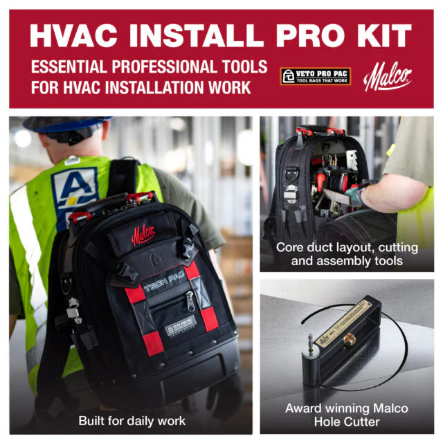 Malco® Install HVAC Pro Kit with Veto® TECH PAC Backpack - Image 6