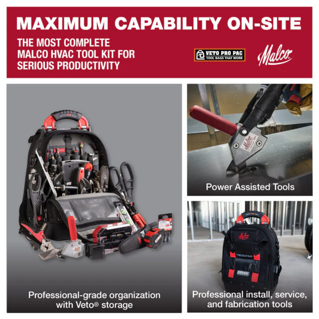 Malco®  Ultimate HVAC Pro Kit with Veto® TECH PAC Backpack - Image 5