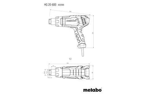 METABO 602066420 HG 20-600 Hot Air Gun - Image 3