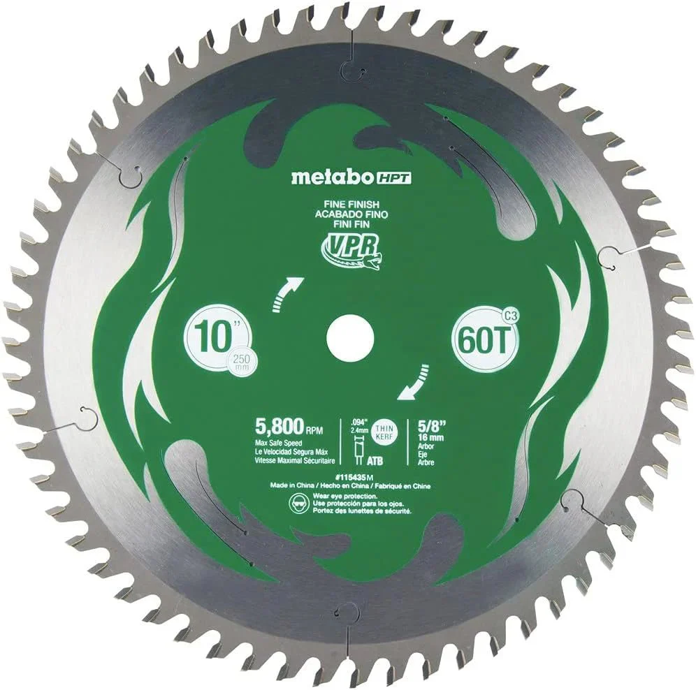 metabo HPT 10" 60T Carbide Blade - Image 2