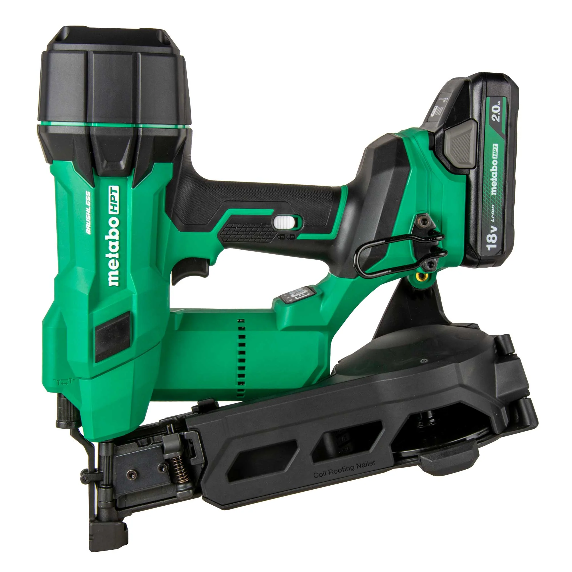 metabo HPT 18V MultiVolt™ Brushless 1-3/4" Coil Roofing Nailer Kit - Image 2