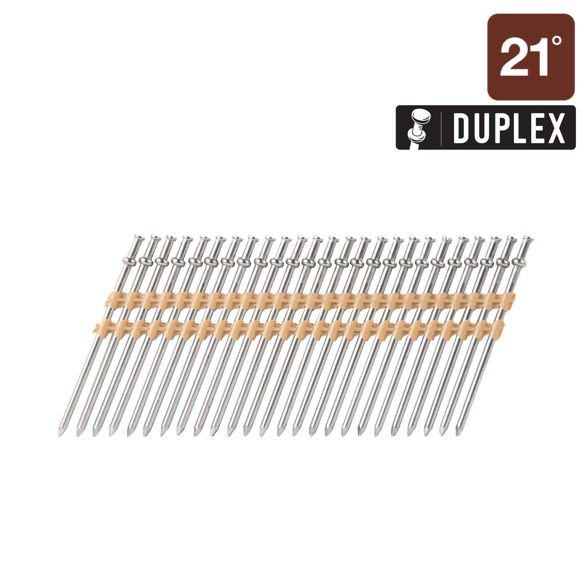 metabo HPT 2-3/4 Inch 21 Degree Smooth Shank Collated Duplex Nails - 2000pcs