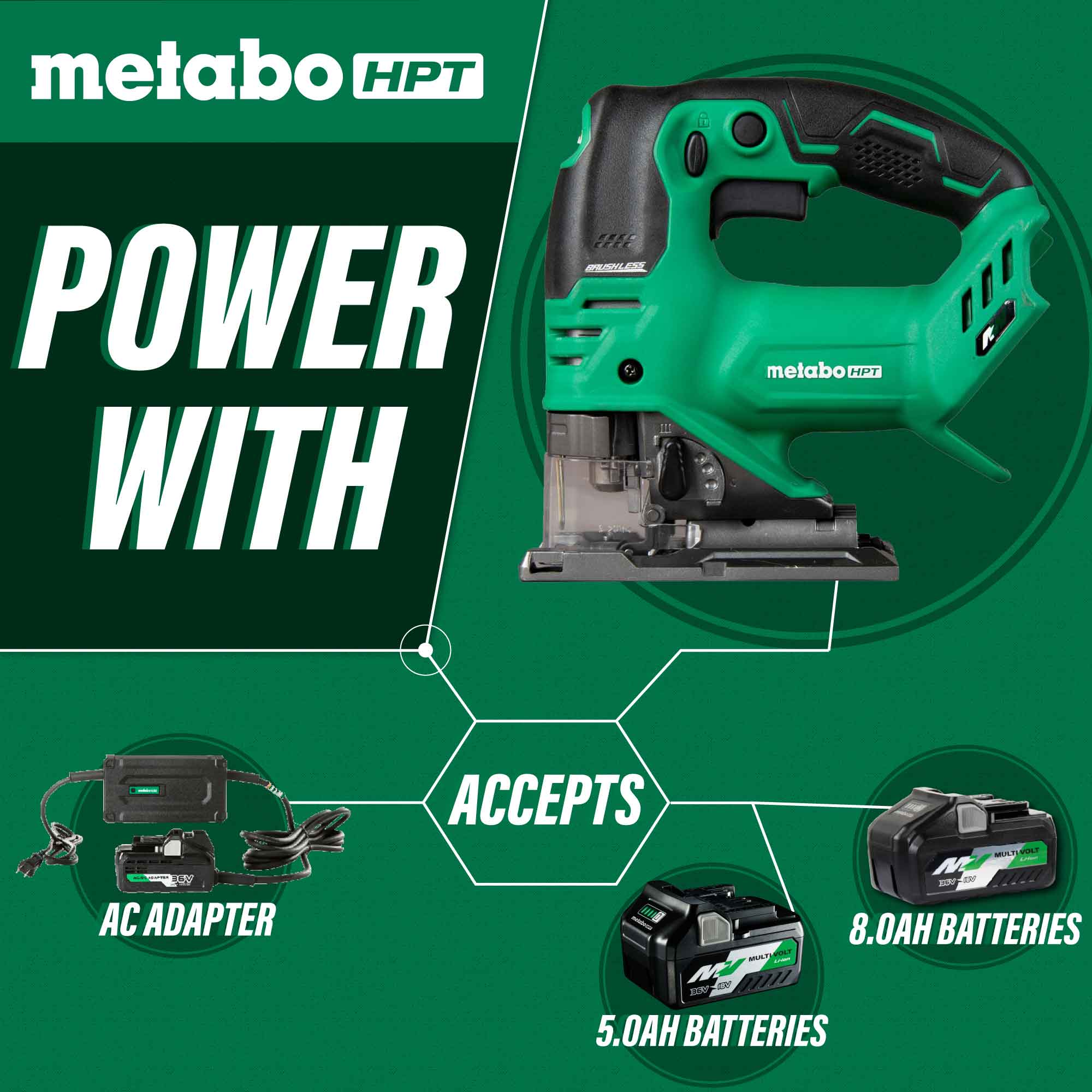metabo HPT CJ36DAQ4M 36V Cordless Orbital Jig Saw - Image 3