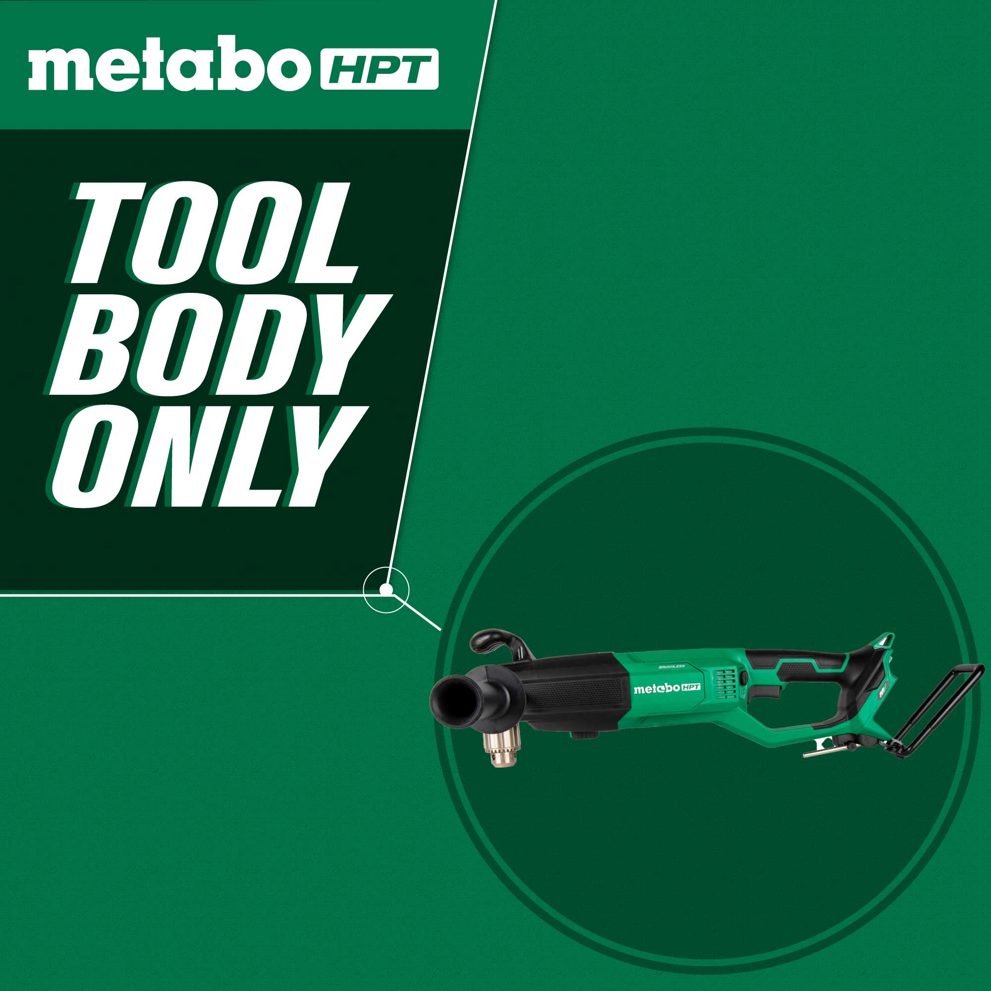 metabo HPT D36DYAQ4M 36V MultiVolt™ Cordless 1/2" High Power Right Angle Drill (Tool Body Only) - Image 8