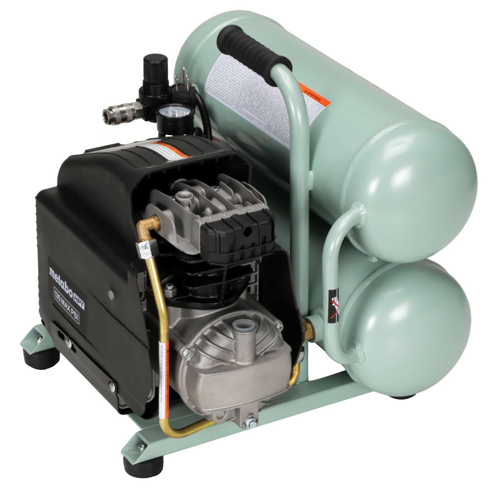 metabo HPT EC99SM 4 Gallon Portable Electric Twin Stack Air Compressor - Image 7