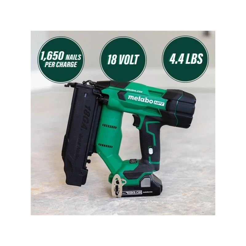 metabo HPT NT1850DFM 18V Compact Cordless 18 Gauge Brad Nailer - Image 3