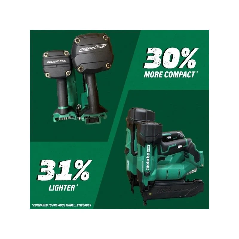 metabo HPT NT1850DFM 18V Compact Cordless 18 Gauge Brad Nailer - Image 5