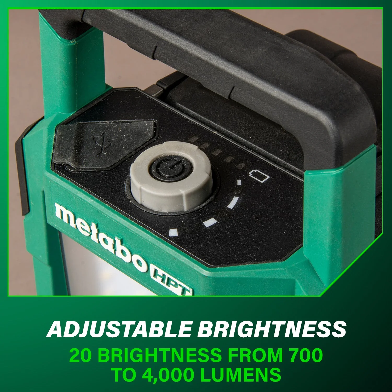 metabo HPT UB18DCQ4M 18V MultiVolt Cordless 4,000 Lumen LED Work Light (Tool Body Only) - Image 5