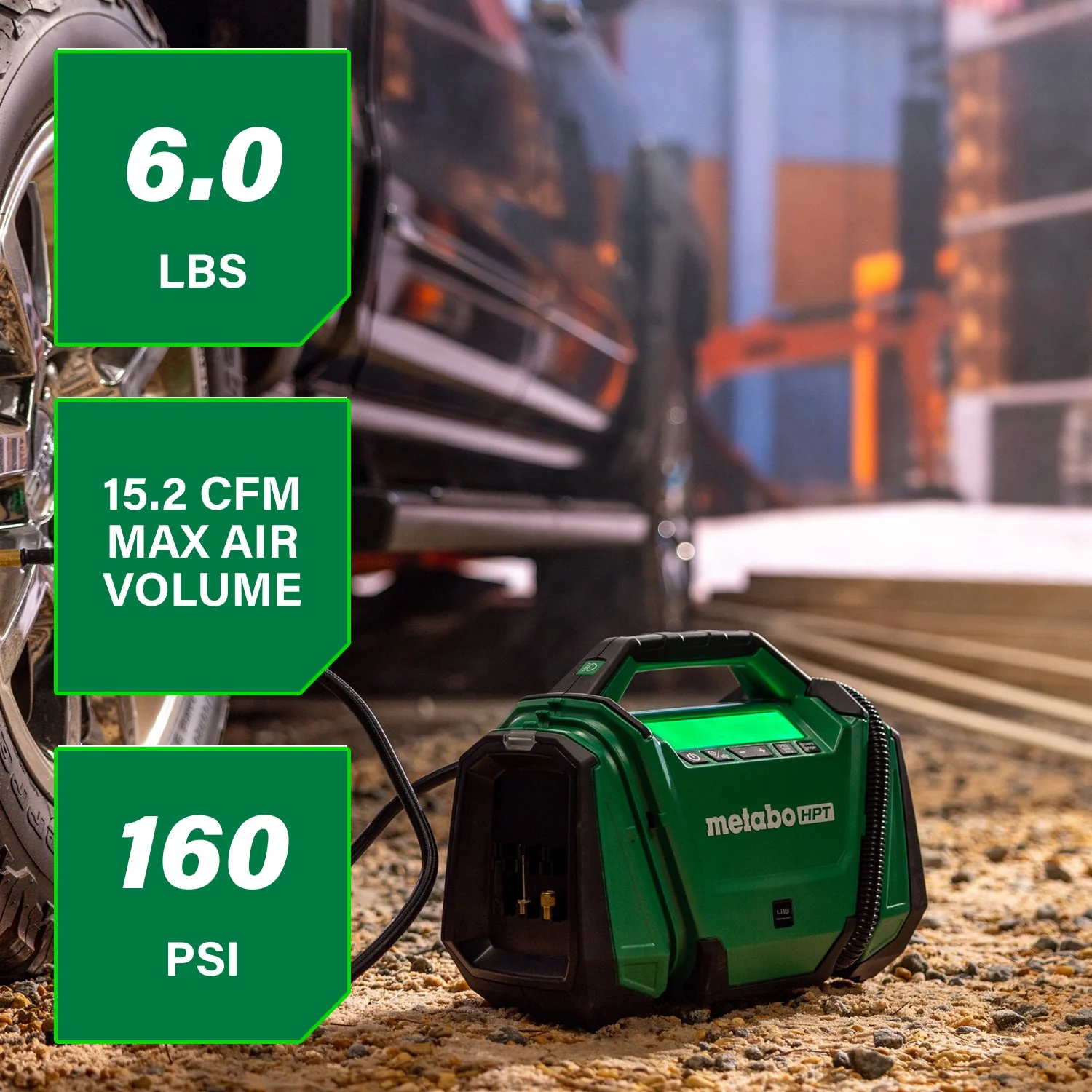 metabo HPT UP18DAQ4M 18V MultiVolt™ Cordless Dual Function Inflator (Tool Body Only) - Image 12