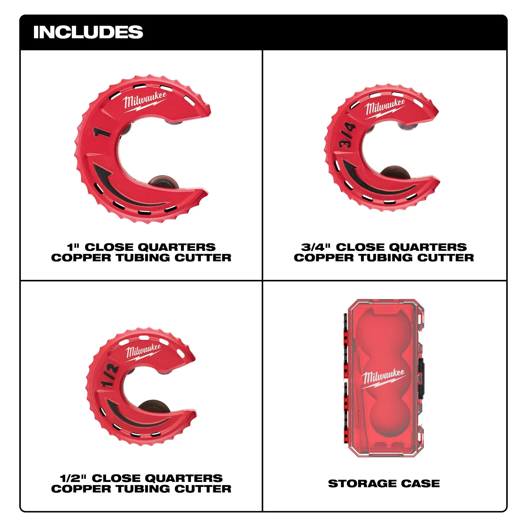 Millwaukee 48-22-4267 3pc Close Quarters Tubing Cutter Set - Image 2