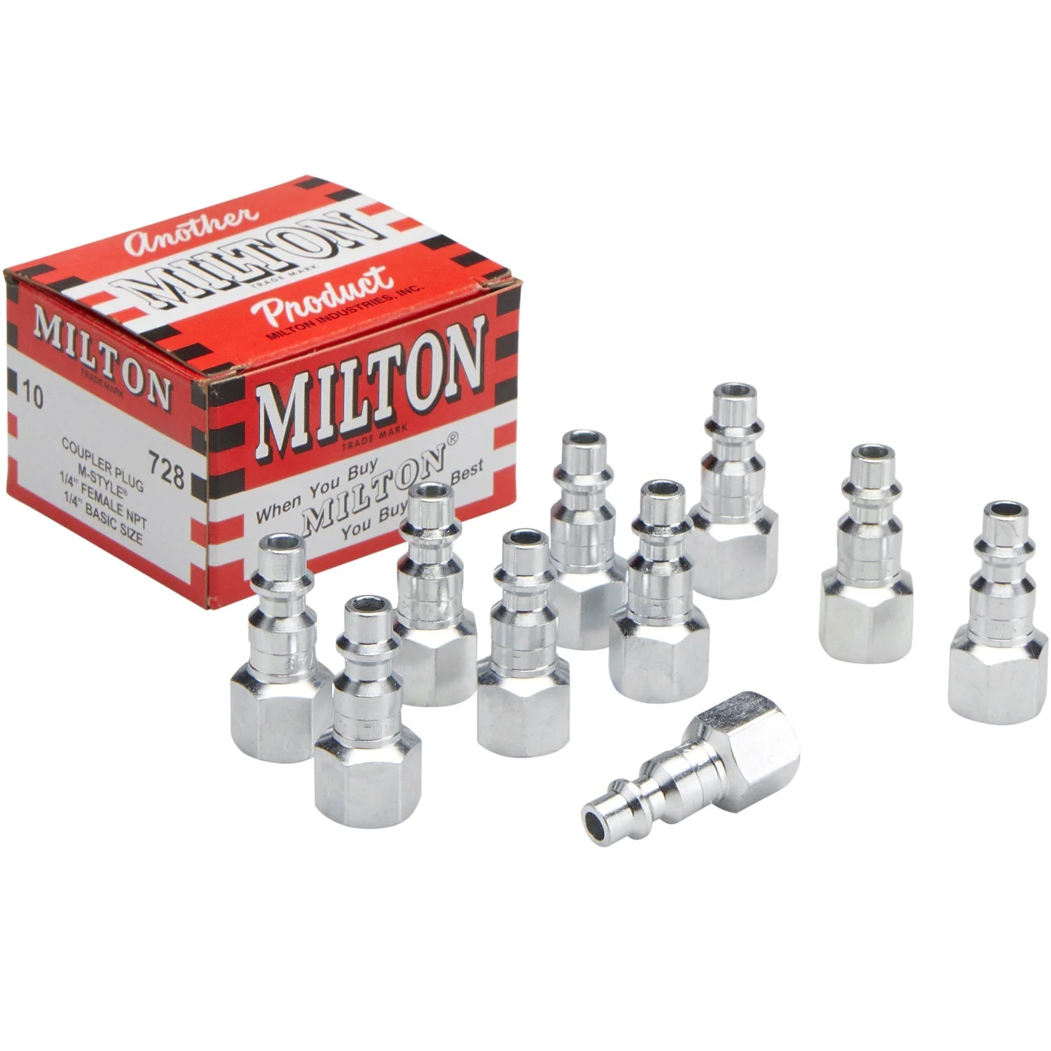 Milton MIL-728 Steel Air Plug, M-STYLE® Air Tool Fitting, 1/4" NPT Female - Image 5