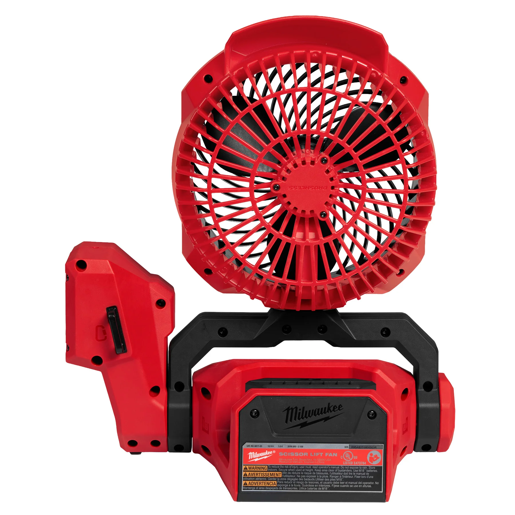 Milwaukee 0817-20 M18™ Brushless Scissor Lift Fan - Image 3
