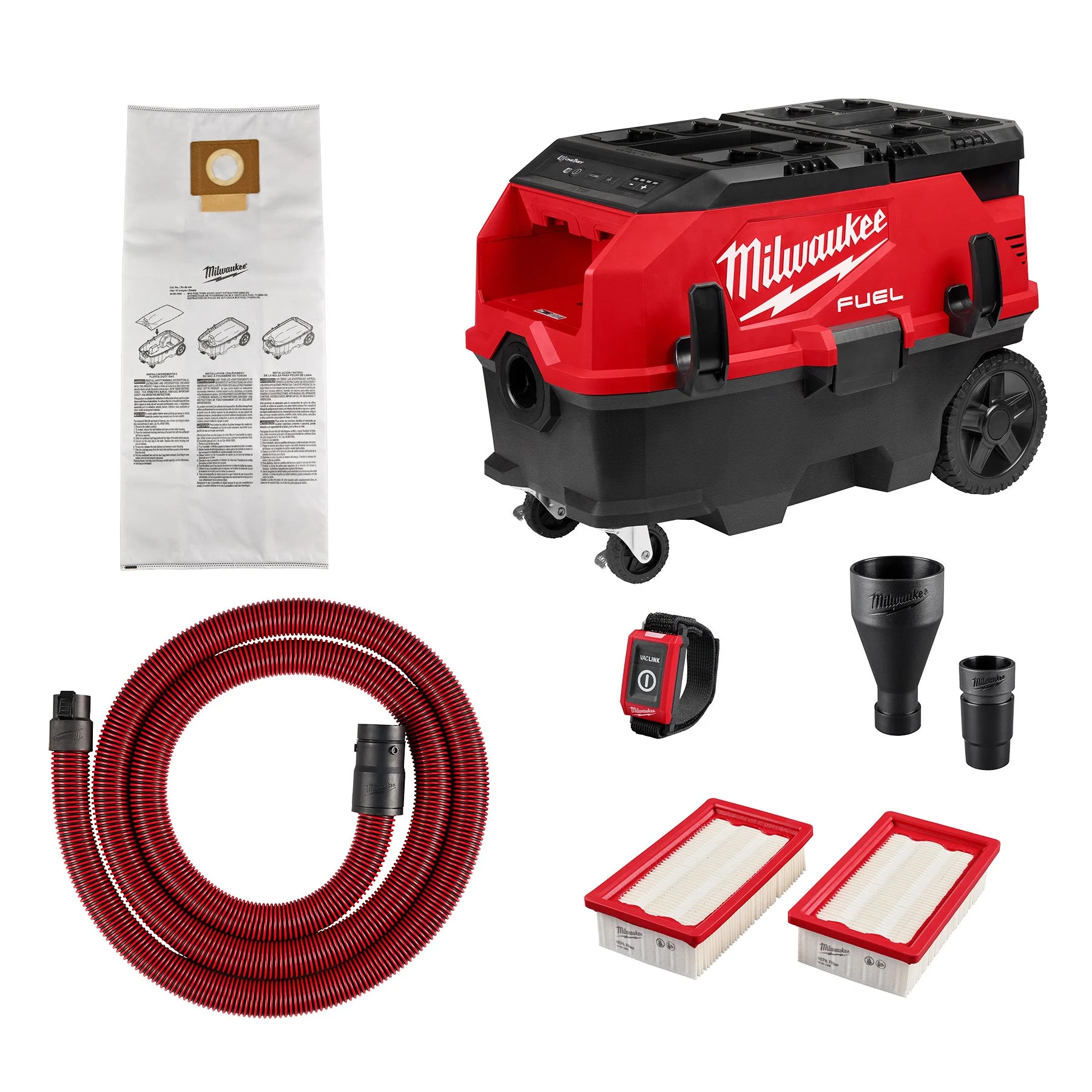 Milwaukee 0888-20 M18 FUEL™ 9 Gallon Dual Battery Dust Extractor with VACLINK™ - Image 8