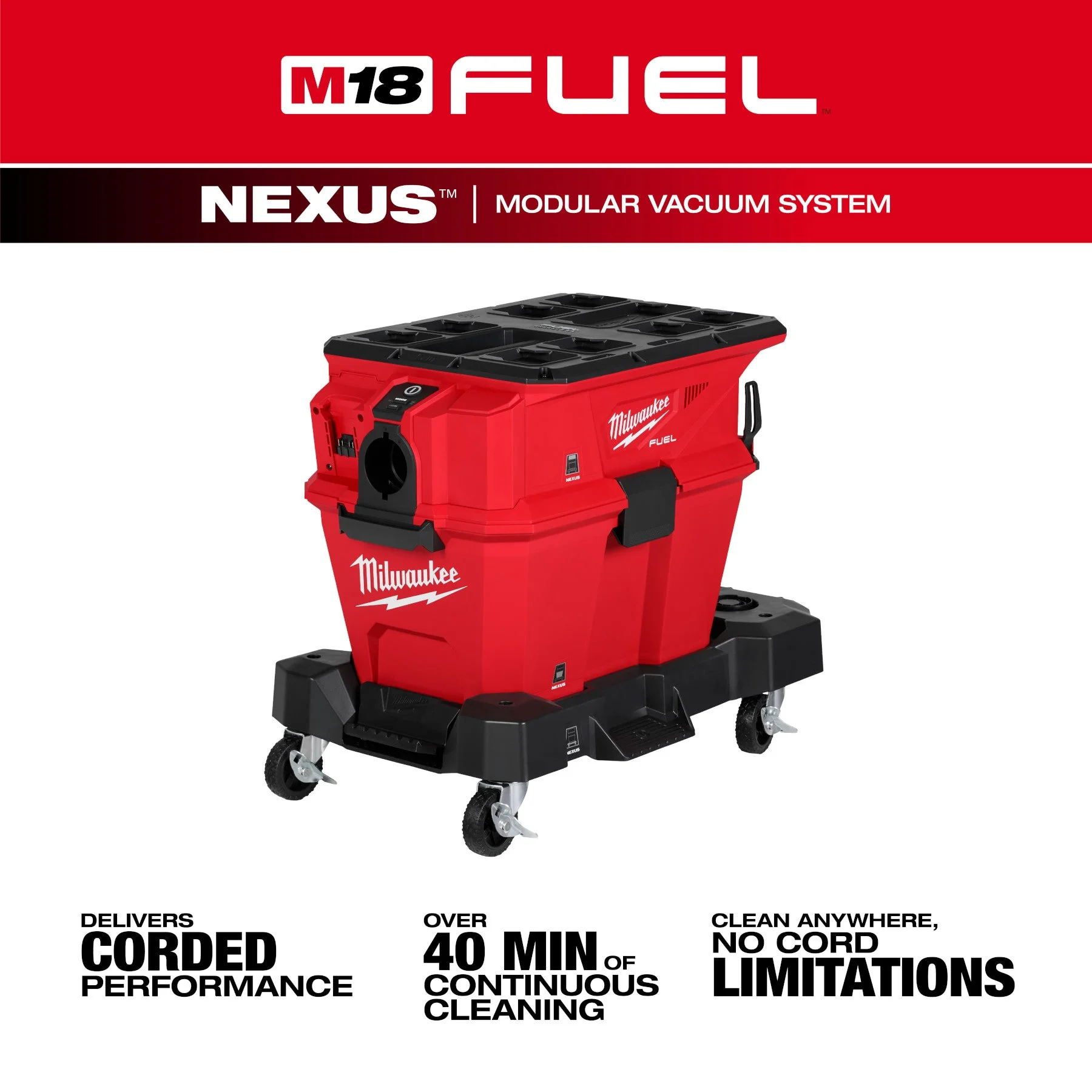 Milwaukee 0914-20 M18 FUEL™ NEXUS™ 6 Gallon Wet/Dry Vacuum w/ PACKOUT™ Compatibility & VACLINK™ - Image 24