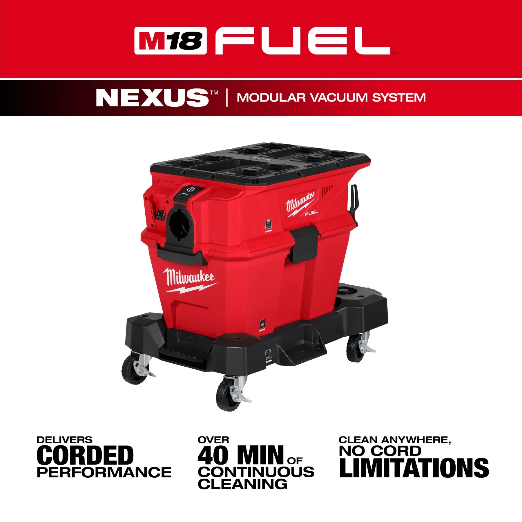 Milwaukee 0915-20 M18 FUEL™ NEXUS™ 6 Gallon Wet/Dry Vacuum w/ PACKOUT™ Compatibility - Image 5