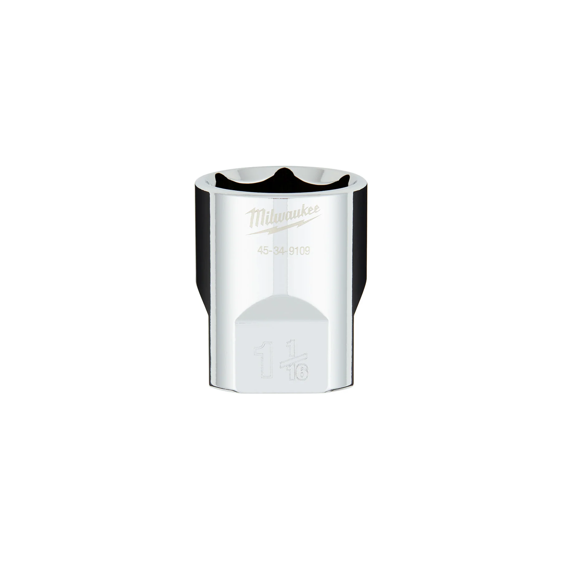 Milwaukee 1/2" Drive 1-1/16" SAE 6-Point Socket with FOUR FLAT™ Sides 45-34-9109