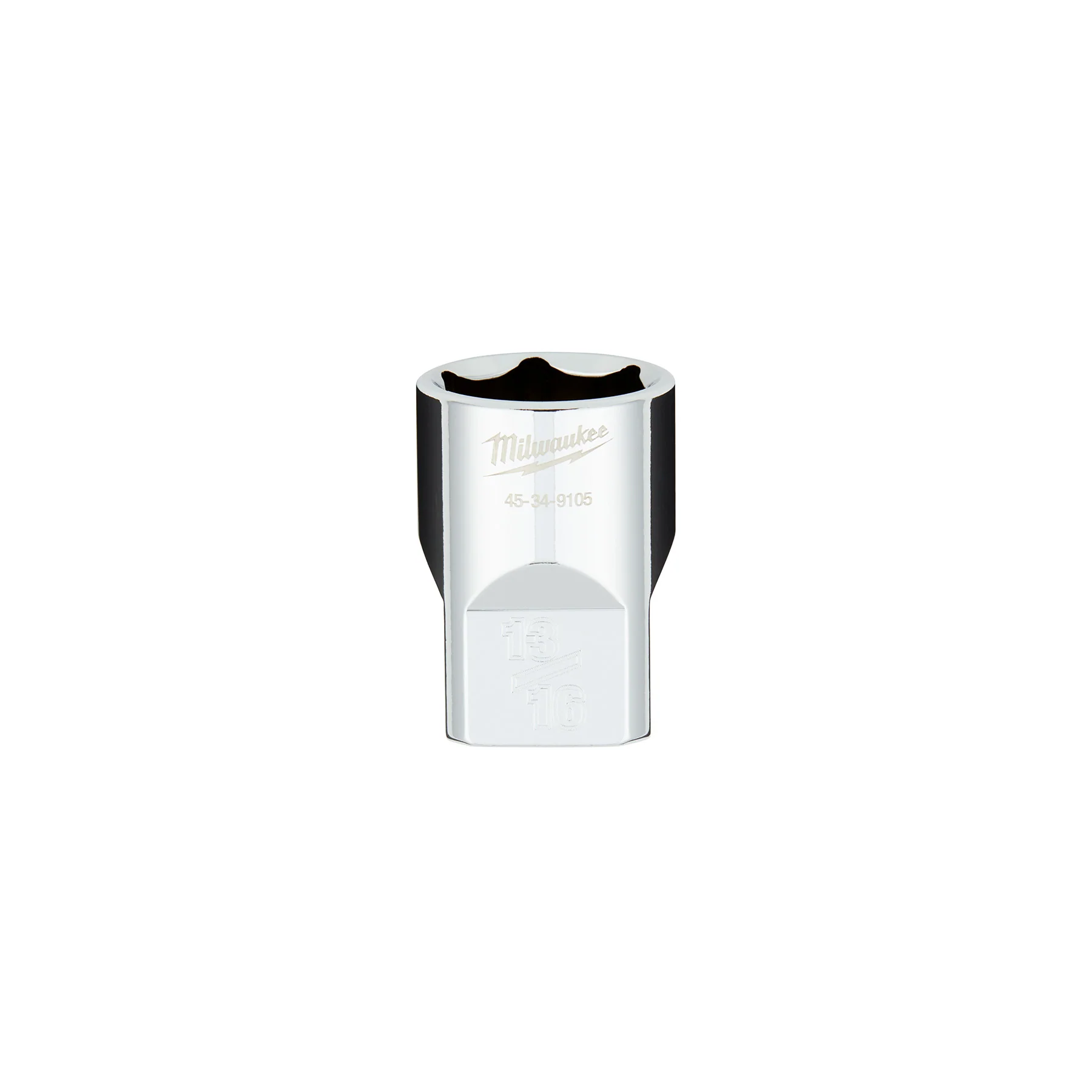 Milwaukee 1/2" Drive 13/16" SAE 6-Point Socket with FOUR FLAT™ Sides 45-34-9105
