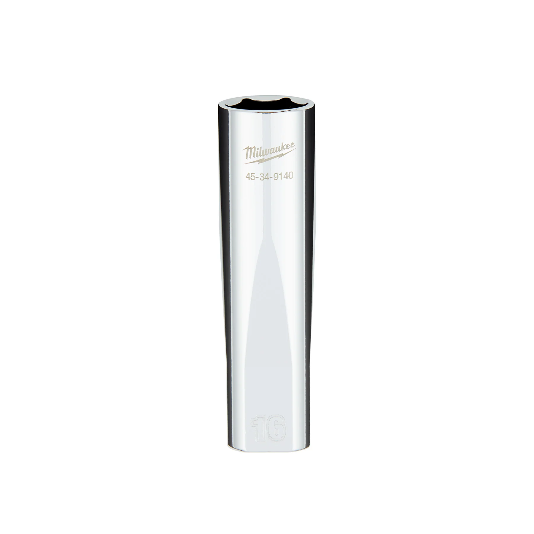 Milwaukee 1/2" Drive 16MM Metric 6-Point Deep Socket with FOUR FLAT™ Sides 45-34-9140