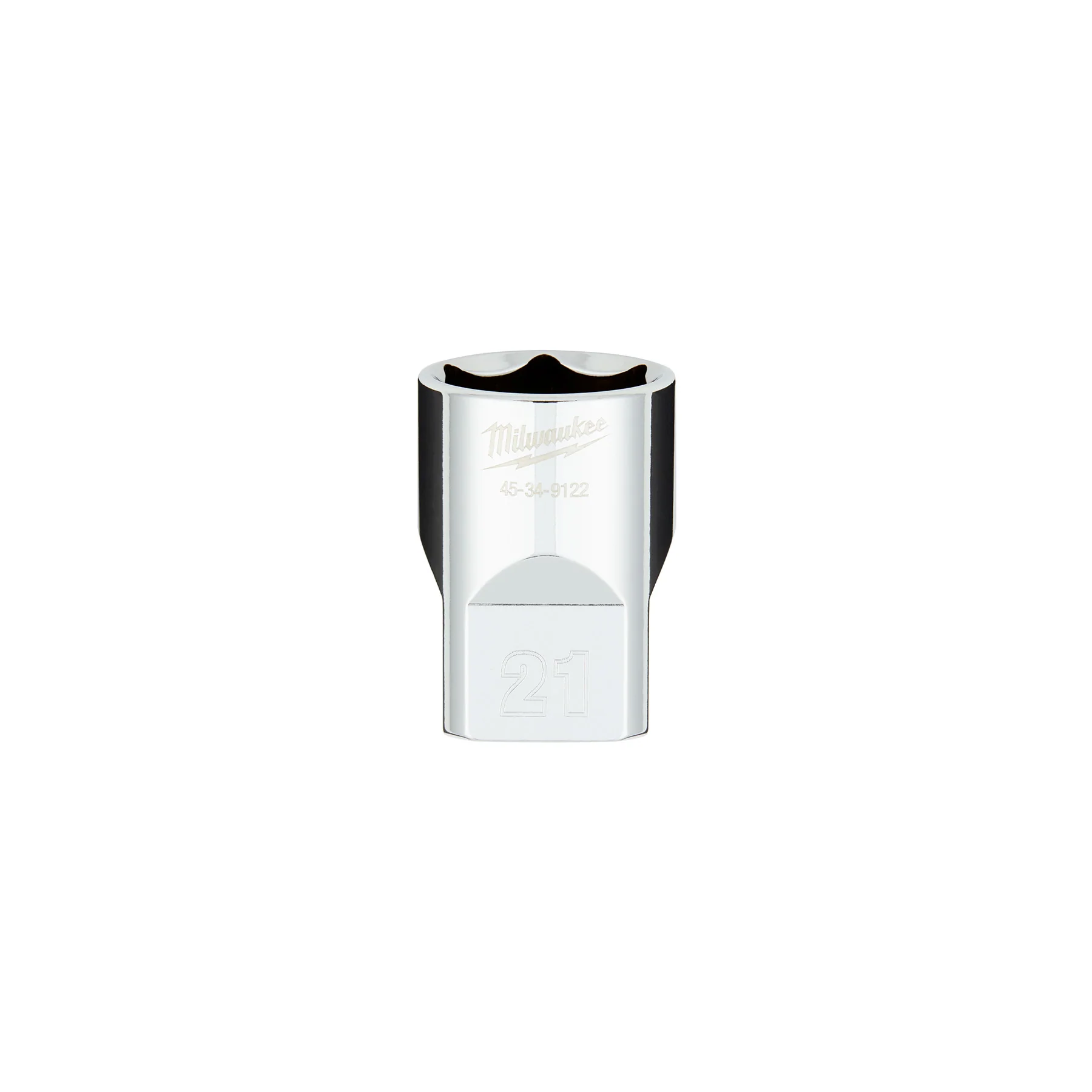 Milwaukee 1/2" Drive 21MM Metric 6-Point Socket with FOUR FLAT™ Sides 45-34-9122