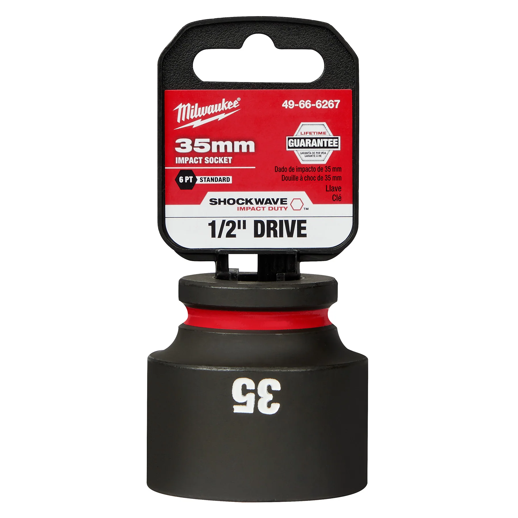 Milwaukee 1/2" Drive 35MM 6 Point Socket SHOCKWAVE Impact Duty™ 49-66-6267 - Image 2