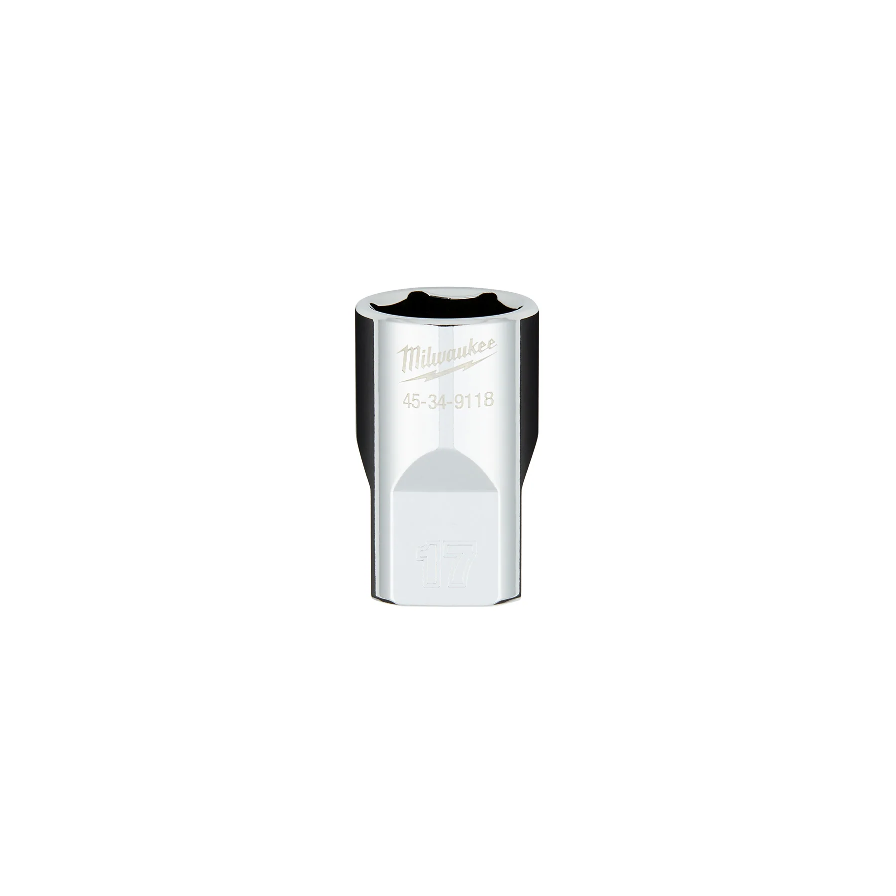 Milwaukee 1/2" Drive Metric 17MM 6-Point Socket with FOUR FLAT™ Sides 45-34-9118