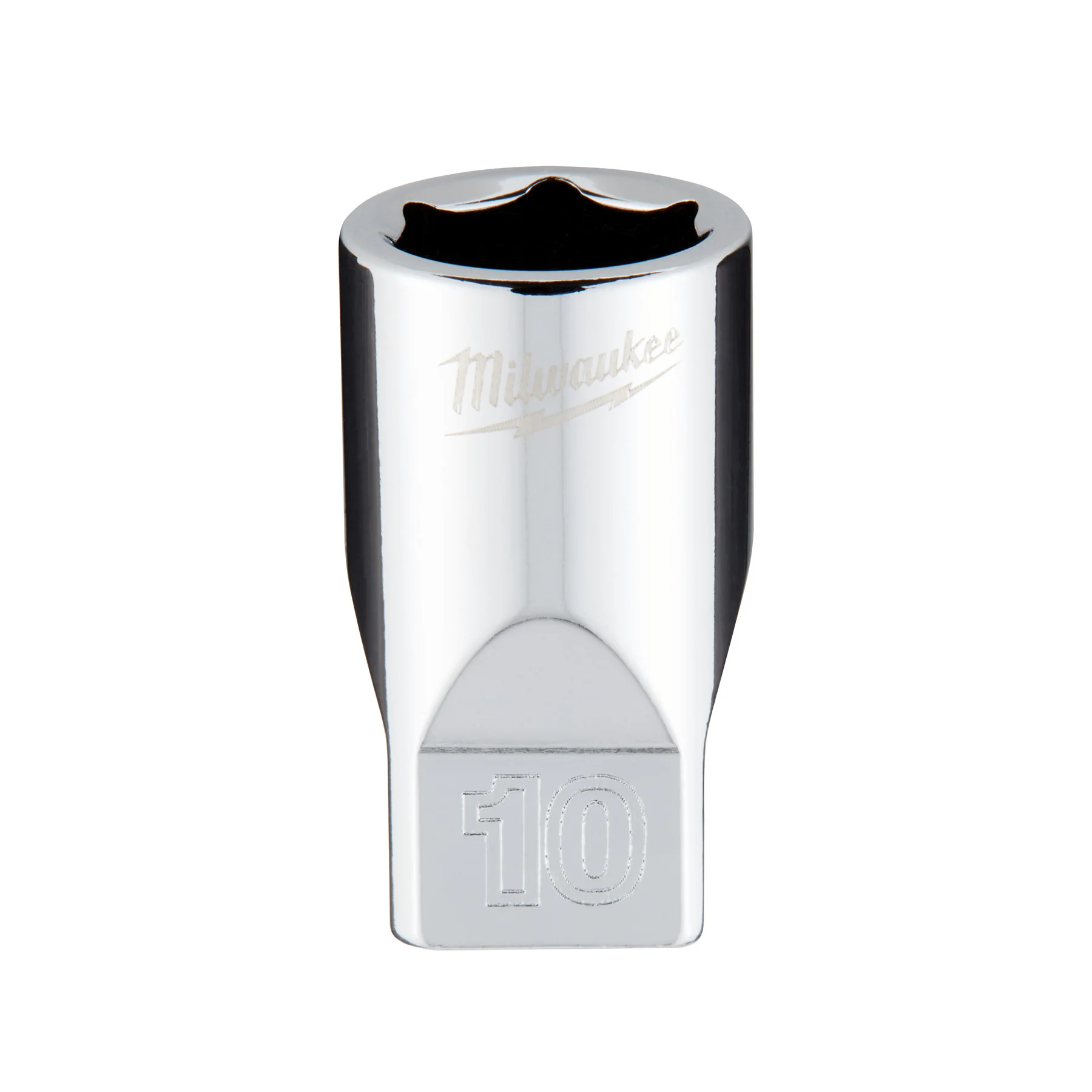 Milwaukee 1/4" Drive 10mm Metric Socket with FOUR FLAT™ Sides 45-34-9036