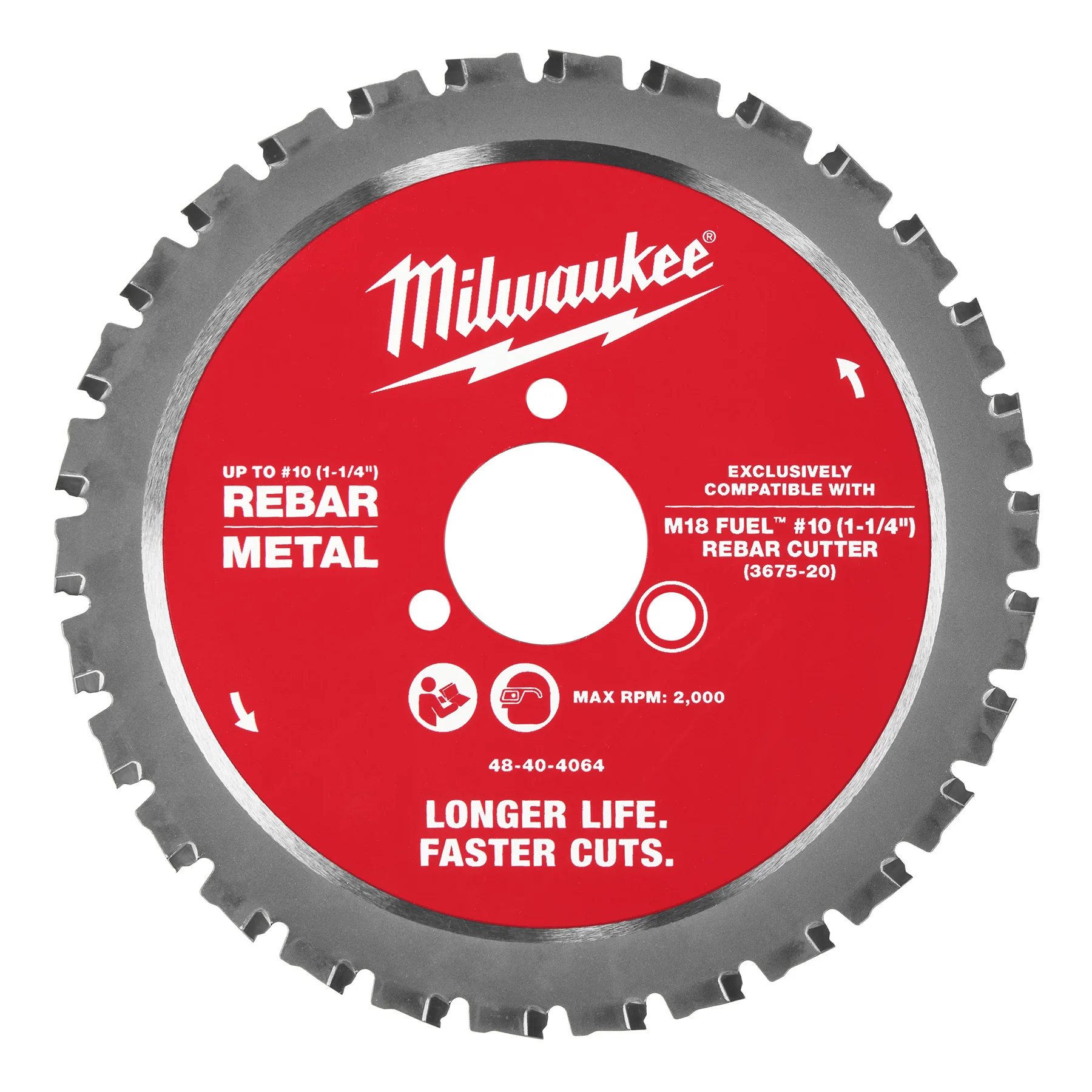 Milwaukee #10 (1-1/4”) Rebar Cutting Blade - 10 PK 48-40-4068