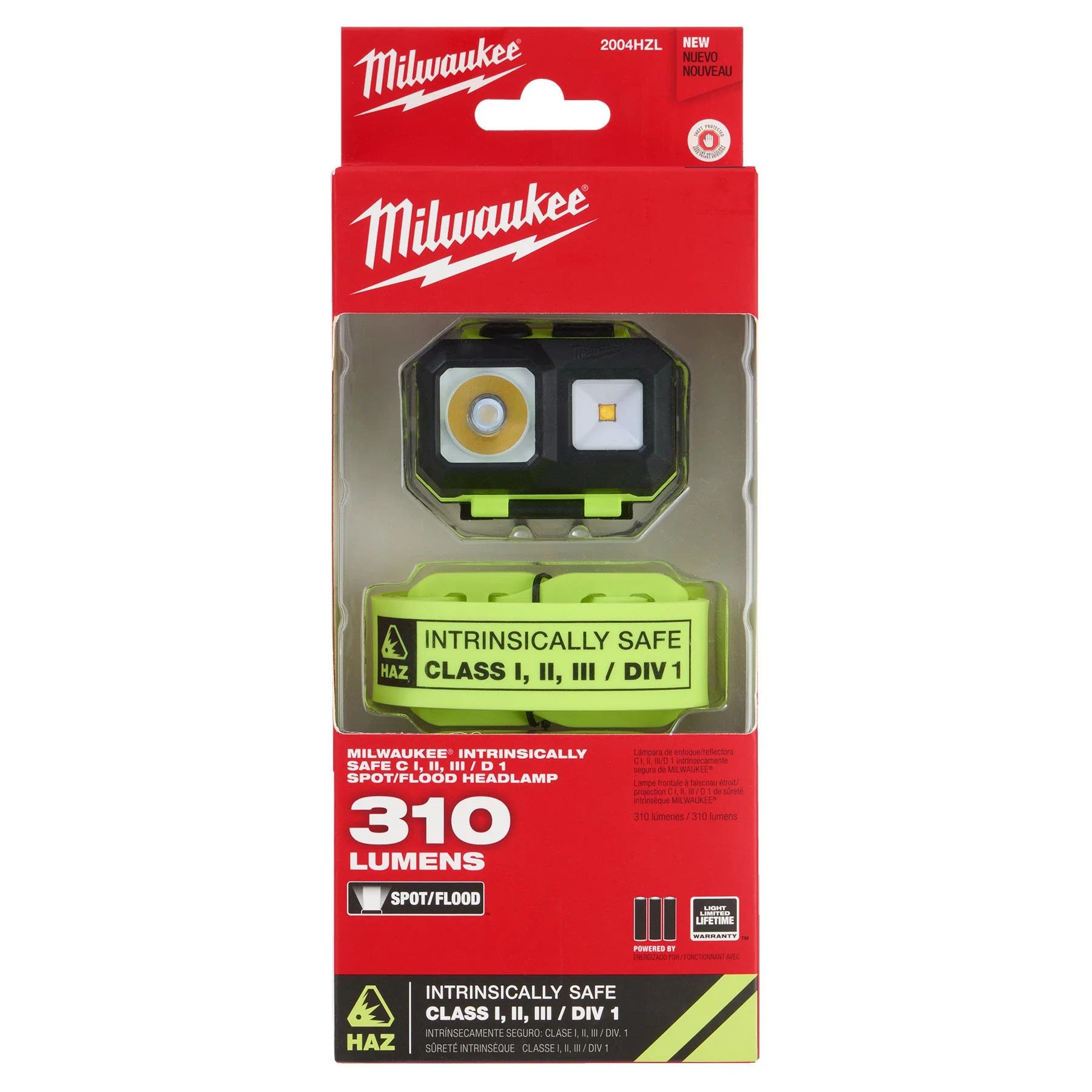 Milwaukee 2004HZL Intrinsically Safe C I, II, III / D 1 Spot/Flood Headlamp - Image 4
