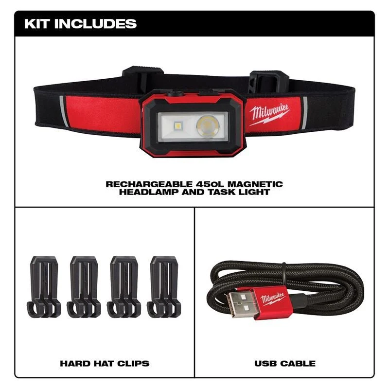 Milwaukee 2012R Rechargeable Magnetic Headlamp And Task Light - Image 2