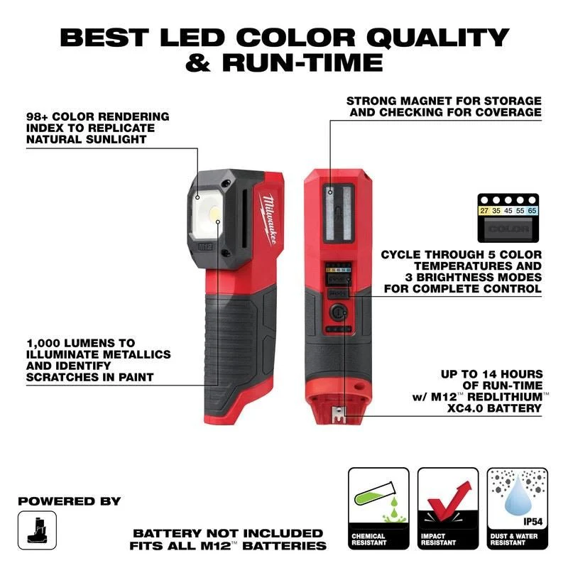 Milwaukee 2127-20 M12 Paint and Detailing Color Match Light - Image 9