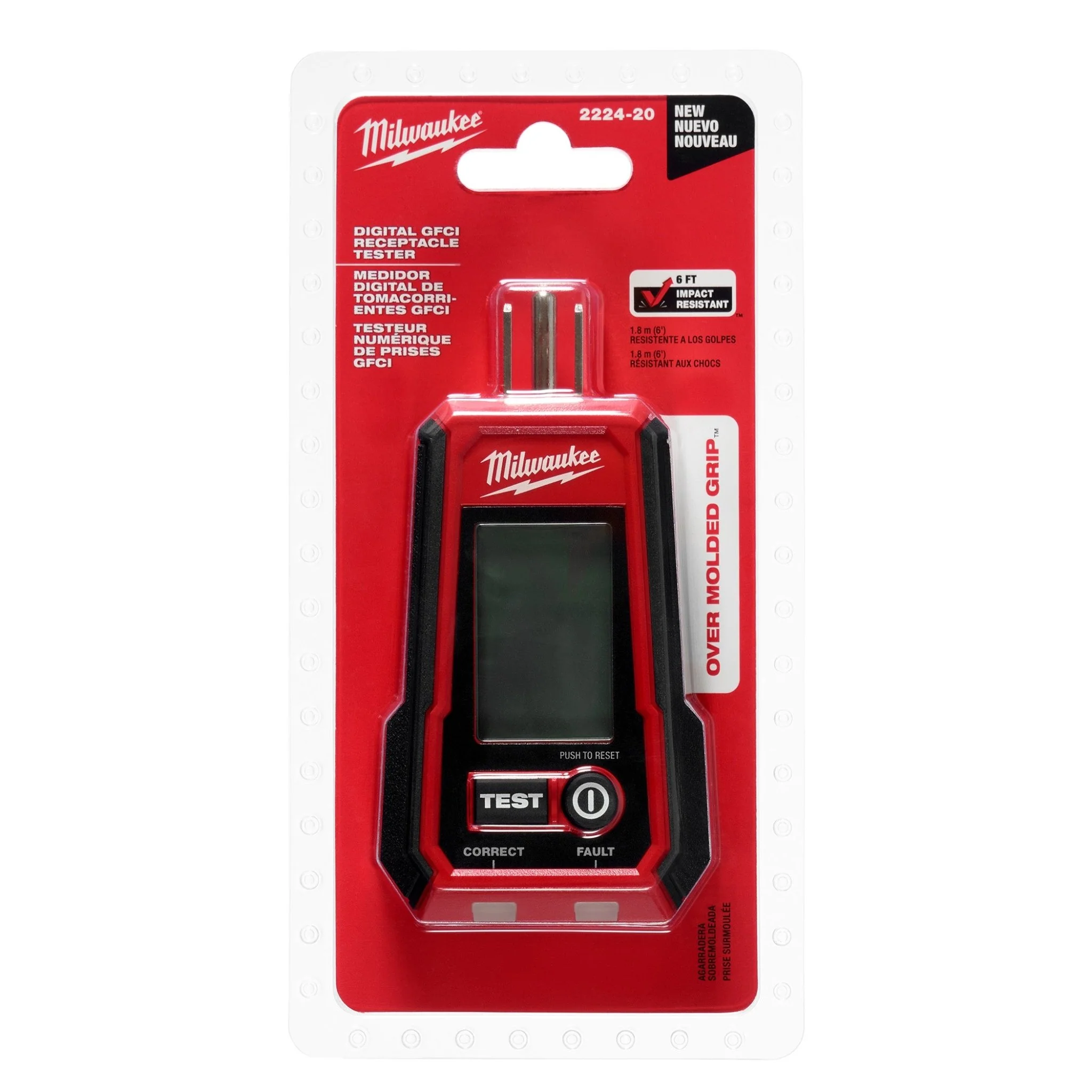 Milwaukee 2224-20 Digital GFCI Receptacle Tester - Image 3
