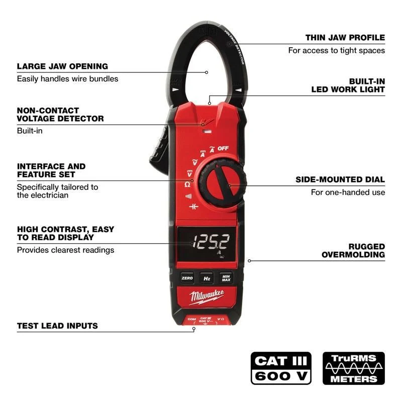 Milwaukee 2237-20 Clamp Meter - Image 6